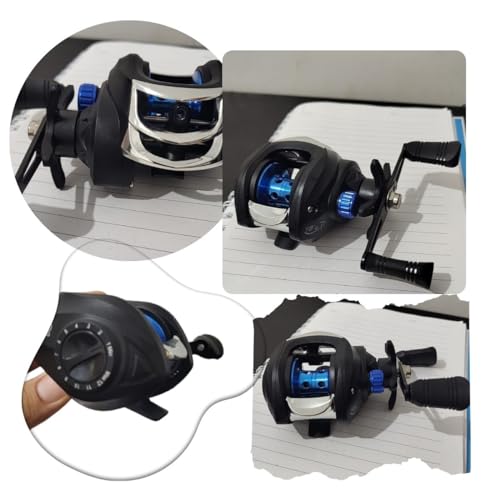 CARRETILHA DE PESCA ESPORTIVA, DRAG AK 200 6 KG 19 ROLAMENTOS AK200 DIREITA AZUL OU AMARELO, CARRETE