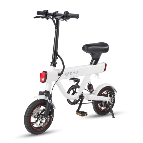 DYU Electric Bike for Adults Teens, D3F 14 in Folding Electric Bicycle,Commuter City E-Bike with...