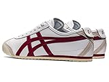 Onitsuka Tiger Mexico 66 Fashion Sneaker, White/Burgundy, 10.5 M Men's US/12 Women's M US