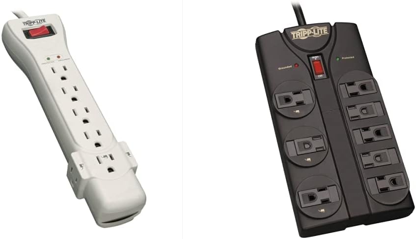 Tripp Lite Surge Protector Bundle with 8 and 7 Outlets (TLP808B & SUPER7)