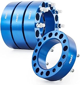 Orion Motor Tech 8x170 Wheel Spacers, 2" Blue Wheel Spacers with M14x2 Studs Compatible with Ford Super Duty F250 F350 & Excursion 1999-2014, 130mm Wheel Spacer Kit, Set of 4