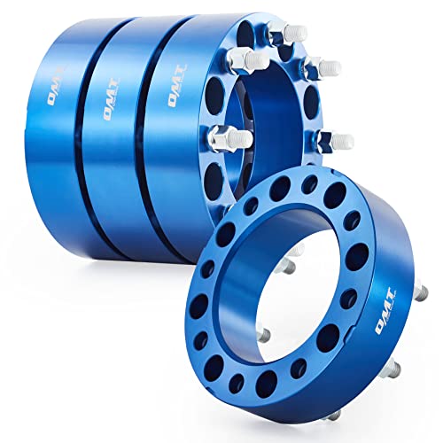 Orion Motor Tech 8x170 Wheel Spacers, 2" Blue Wheel Spacers with M14x2 Studs Compatible with Ford Super Duty F250 F350 & Excursion 1999-2014, 130mm Wheel Spacer Kit, Set of 4