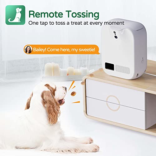 CENGCEN Pet Monitoring Camera Dog Treat Dispenser Two-Way Audio HD WiFi Dog Camera with 130° View, Remote Tossing App… - Image 3