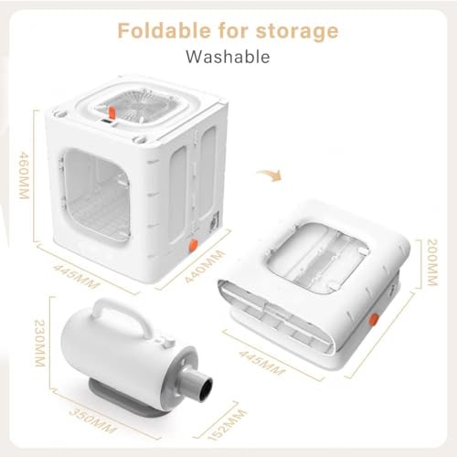 JRINK Secador automático para animais de estimação, grande capacidade, secador para cães, controle i