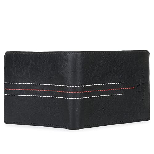 Image of Dezire Crafts Men Formal, Casual Black Artificial Leather Wallet (6 Card Slots) (Black1)