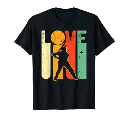 Amo Softball Sport Fan Giocare Softball Player Coach Team Maglietta