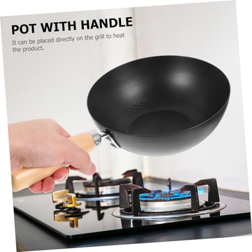 Wok mini de hierro forjado Mobestech negro miniatura 6