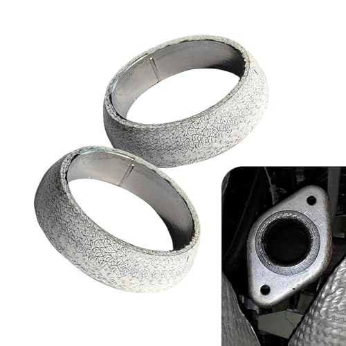 Cuymoap 2 PCS Exhaust Manifold Gasket Exhaust Flange Sealing Gaskets Muffler Anti-leakage Donut Gaskets for Manifold and Pipe Connections for Most Cars Noise Reduction Modified Accessories (65 mm)