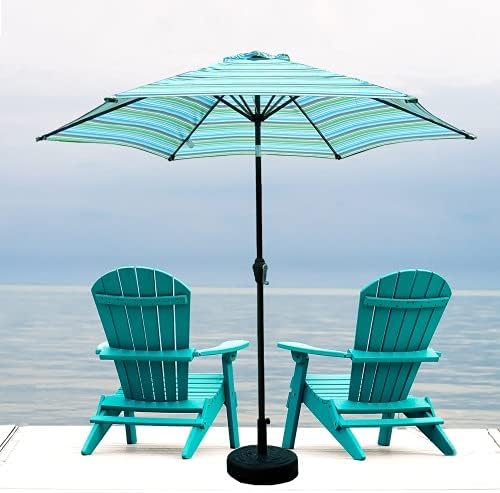 8.6ft Outdoor Patio Market Umbrella, Aluminum Polyester Table Umbrella with Push Button Tilt and Crank (Umbrella Base Not Included)