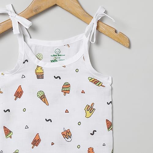 Image of The Boo Boo Club Safari Dreams: 100% Muslin Organic Cotton Animal Print Knot Jabla - A Multicolour Marvel for Your Toddler's Comfort and Style! | Set of 4|