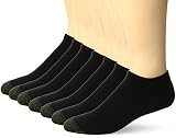 Gold Toe Men's Cushioned Cotton Liner 7-Pack, Black, Sock Size:10-13/Shoe Size: 6-12