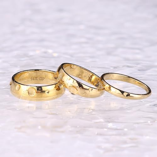 Florideco 14K Gold Filled Unisex Thumb Ring, Gold Band, Stackable Ring, Wedding Band, Size 84