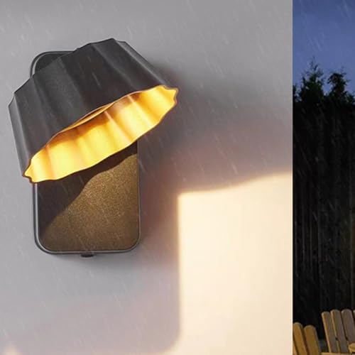 Lámpara de pared exterior impermeable IP65 con foco LED de 5W ajustable y diseño de brazo curvo 7