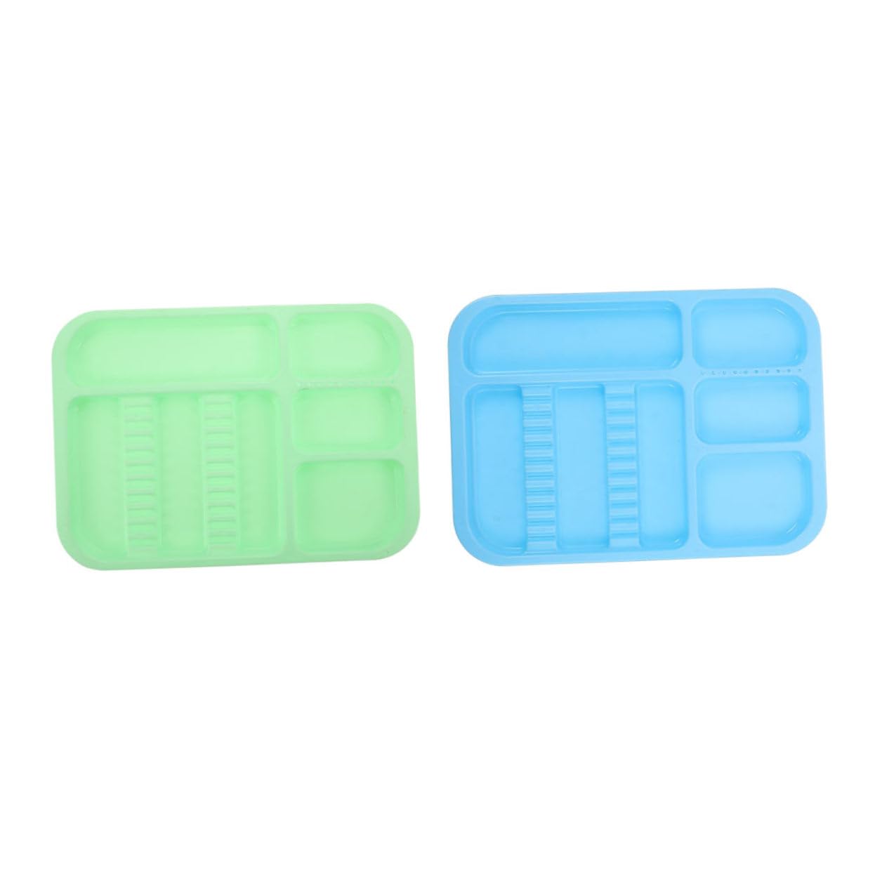 2pcs Mini Plastic Oral Tool Holders for Clinics Lightweight and Stackable Equipment Storage