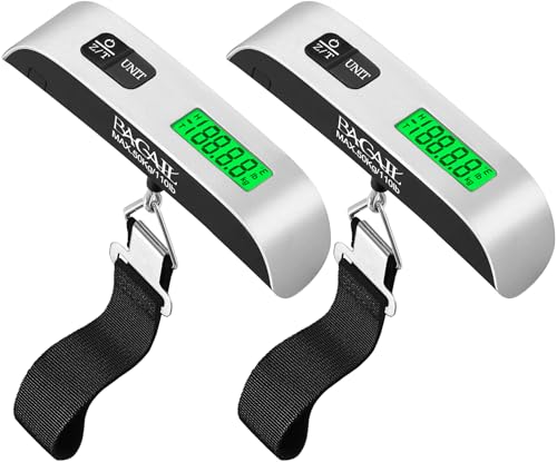 Image of BAGAIL Digital Luggage Scale, 110lbs Hanging Baggage Scale with Backlit LCD Display, Portable Suitcase Weighing Scale, Travel Luggage Weight Scale with Hook, Strong Straps for Travelers