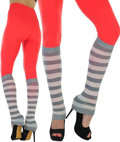 Image of ToBeInStyle Women's Long Over The Knee Leg Warmers Bright Thigh High