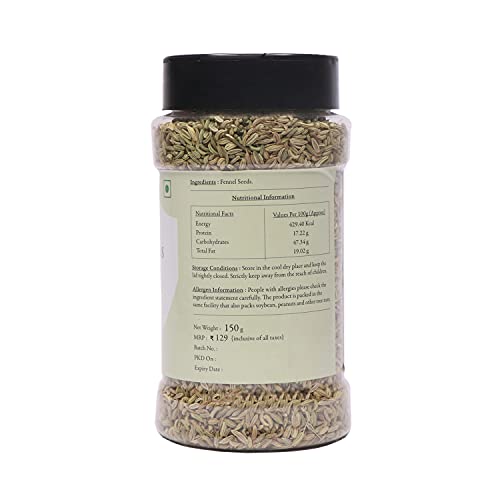 Image of Malikaz' The Royale Taste Raw Fennel Seeds (Saunf), 150 g (Pack of 3)