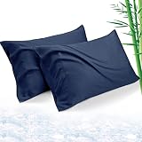 VENTEOS Viscose from Bamboo Pillowcase Queen 2 Pack - Silk Cooling Pillowcase Set of 2, Satin Pillow