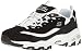 Skechers Sport Women's D'lites Looking Glass Fashion Sneaker, Black/White Lace, 9 M US