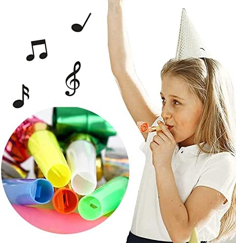 Party Blowers, 20 Pcs Party Whistles Blowouts Noisemakers Colourful Plastic Loot Bag Filler Noise Toy, For Kids Or Adults Party Horns Noisemakers Musical Blowouts Party, Birthdays, Weddings