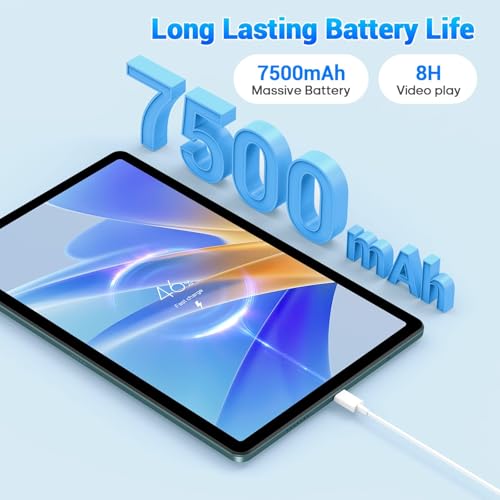 Image of Android 13 Tablet 11 inch Computer Tablets, Octa-Core Processor with 6+8GB RAM and 256GB ROM Storage, 2K IPS Touchscreen, WiFi, 18W Type-C Fast Charging, 7500mAh 13MP + 5MP Camera