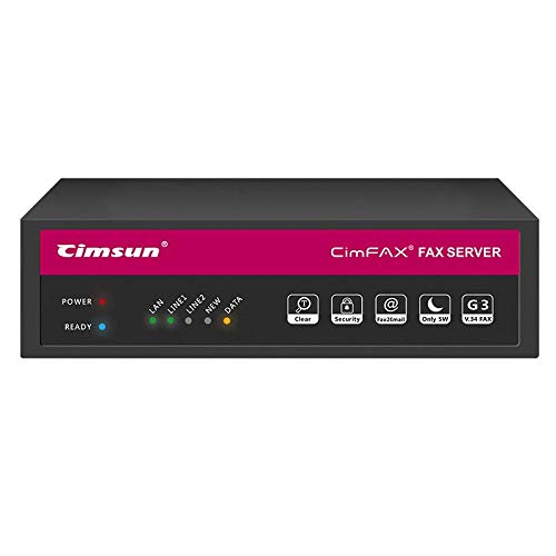 CimFAX T5 Fax Server Two-Port Fax2email Remote login All-in-one Fax System 200 Users Send/Receive Fax from PC/Phone/Mac V.34 High Speed Fax Modem (8GB)