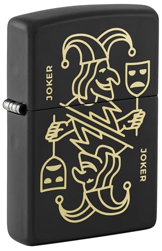 Encendedor Zippo personalizado diseño Joker negro mate miniatura 1