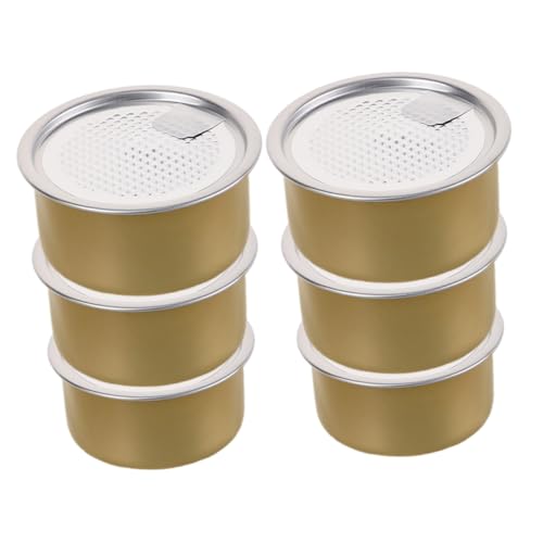 Ciieeo Aluminum Can Storage Tins with Lids Food Containers for Cat Dog Treats Small Round Containers for Snacks Portable for Travel