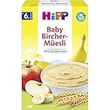 sin leche Hipp Orgánico y cereales buena papilla por la mañana Bircher Muesli 250g