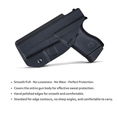 Pole.craft Glock 43 Holster, Glock 43X Holster Iwb Kydex Holster For Glock 43 / Glock 43X Pistol Concealed Carry - Inside Waistband Carry Concealed Holster Glock 43 Iwb Kydex (Black, Right Hand) #TOP1