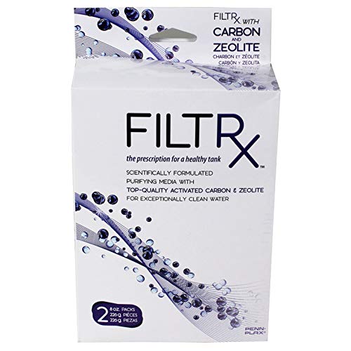 Image of Penn-Plax Filtrx Purifying Media, 2 Pack - Mixed Carbon & Zeolite Aquarium Canister Filter Media Bags - Pre-Bagged Nylon Mesh Replacement for Cascade, Freshwater & Saltwater Tanks - 8 Oz