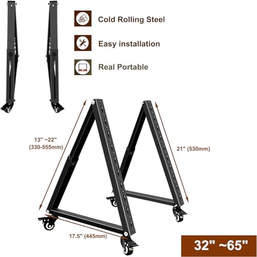 Soporte móvil para TV con ruedas para pantallas de 32-65 pulgadas miniatura 2