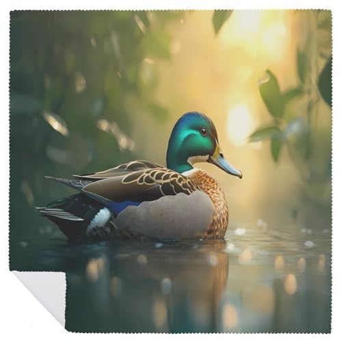 Servilletas de tela reutilizables para mesa de comedor con estampado de pato 7