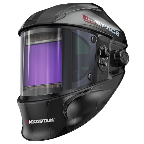 Arccaptain - US ARCCAPTAIN Welding Hood, 180° Panoramic View Auto Darkening Welding Helmet