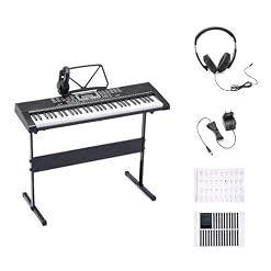 Amazon Basics Electric Keyboard Piano with 61 Keys, Built-in Speakers, Songs for Learning, Black - Les Beatles, Paul McCartney, John Lennon, RIngo Starr, George Harrison