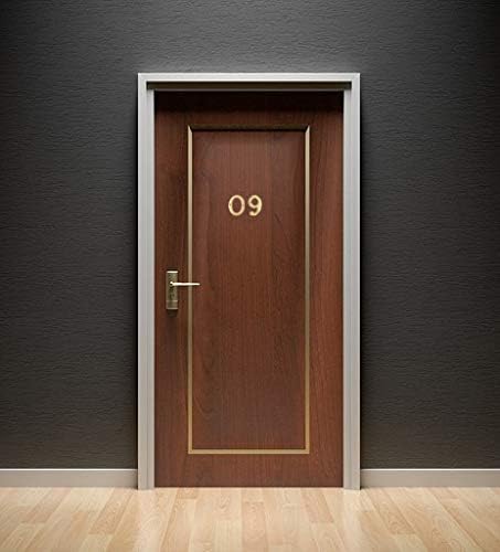 eSplanade 4 Brass House Hotel Door Number Plaque Numeric Numerical Digit 0-9 (9 (Nine))