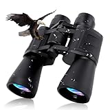 Binoculars 20x50 - Professional High Magnification HD Compact Binoculars for Bird Watching, Hunting, and Outdoor Activities - Low Light Night Vision, BAK-4 Prism - Portable, Durable, Easy (Black)