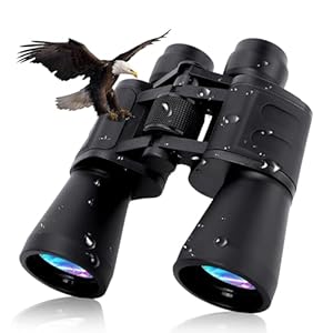 Binoculars 20×50 – Professional High Magnification HD Compact Binoculars for Bird Watching, Hunting, and Outdoor Activities – Low Light Night Vision, BAK-4 Prism – Portable, Durable, Easy (Black)