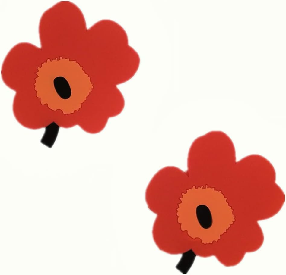 北欧 マリメッコ 花柄 コースター シリコン製 おしゃれ 滑り止め 飾り 防水 耐熱 防汚 コップ敷き ドリンク 茶托 スタイル カップマット 並行輸入品 赤 Sale 58 Off