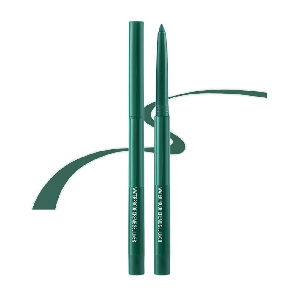 ONarisae eyeliner pencil retractable eyeliner creamy pigmented smudge proof eye liner pen Dark Green