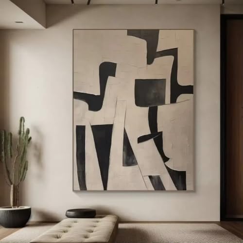 Décoration murale moderne verte pour habiller un mur vide avec un tableau abstrait Sabi