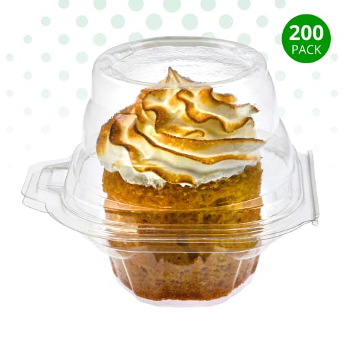 Clear Cupcake Boxes Individual Cupcake Containers | Stackable Cupcake Holder With Lid | Airtight Box Disposable Cupcake Containers | Dome Cupcake Carrier | Cupcake Holders Individual 25 Pack #TOP7