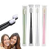 - - materiales de - hechos de cerdas de fibra, nuestro Nano - cepillo de dientes es duradero. El mango ABS muy ligero garantiza una experiencia de cepillado duradera y eficiente. Los dientes de caucho blando de alta densidad y uniforme con cerdas de cepillo de punta fina formadas en uno son resistentes al desgaste y duraderos, y tienen una función de limpieza completa.