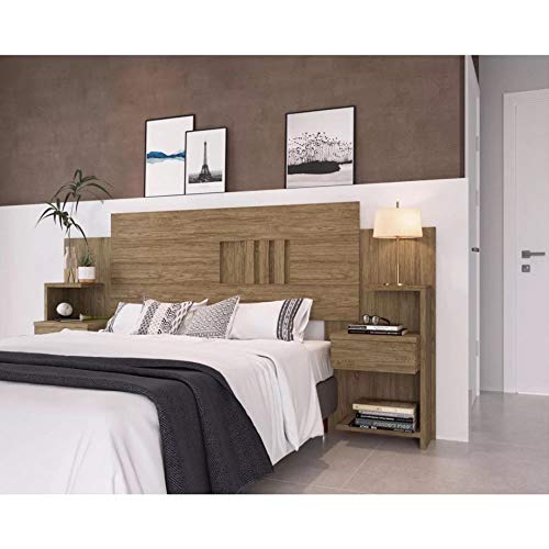 Cabeceira Onix com 2 Mesa de Cabeceira CA30 Decibal - Wood