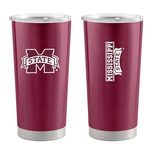 Image of Logo Brands 20 oz Powder Coat Tumbler- Insulated Tumbler with Lid for Water, Iced Tea or Coffee, Smoothie and More