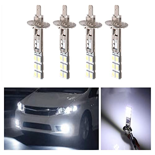 Labwork DOES NOT APPLY 4 X H1 Led Fog Lights Bulbs Lamp 6000K Super White 80W Led Bulbs Kit Fog Driving Light Lamp thumb #5
