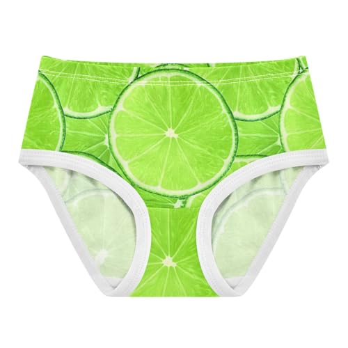 Girls Underwear Toddler 2t Cotton Little Girl Panties Bright Underpants Briefs Lime Slices Green