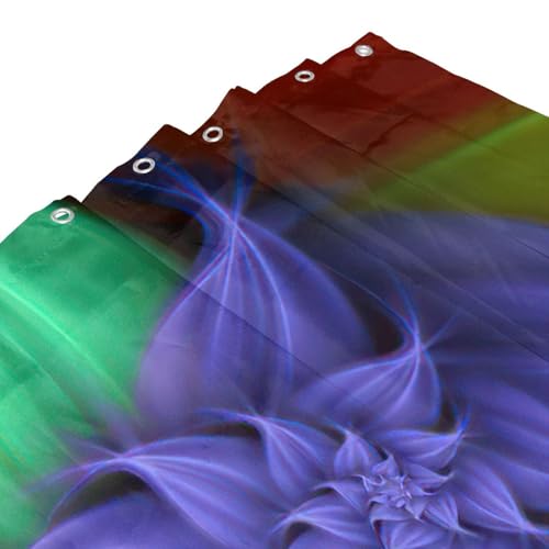 Rideau de douche en polyester imprimé floral 183x183 cm - 6