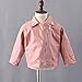 Moonker Girls Short Jacket Coat 1-4 Years Old,Fashion Infant Toddler Girls Kids Autumn Winter Leather Zipper Outerwear A-Pink