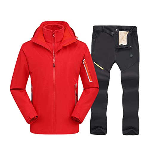 Ensemble veste de ski pour homme imperméable vêtement d'hiver chaud de sport de neige